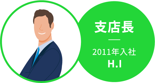 支店長 2011年入社 H.I